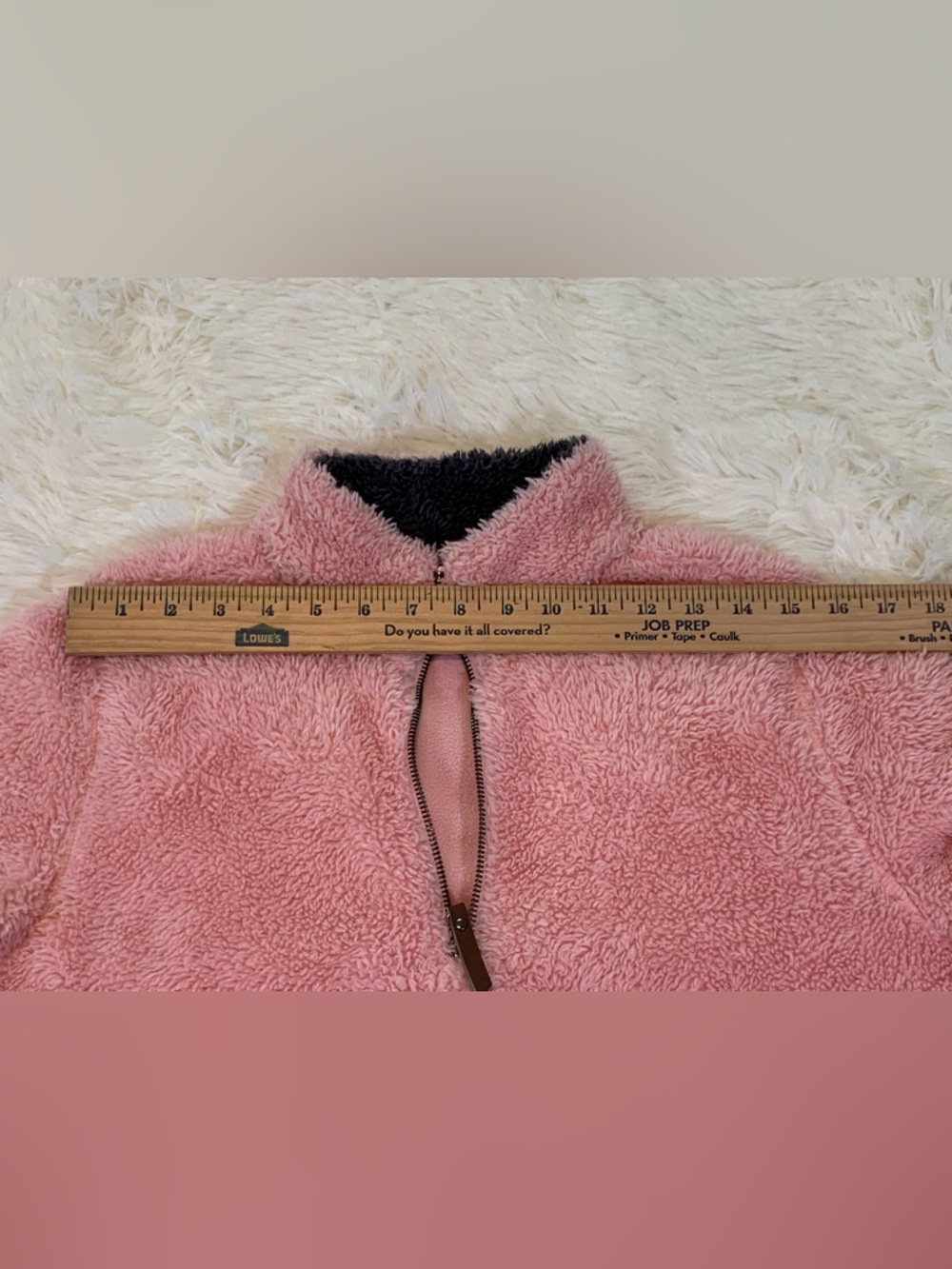Charles River Apparel Pink Sherpa Quarter Zip Pullover Jacket Large Cozy - Picture 13 of 14